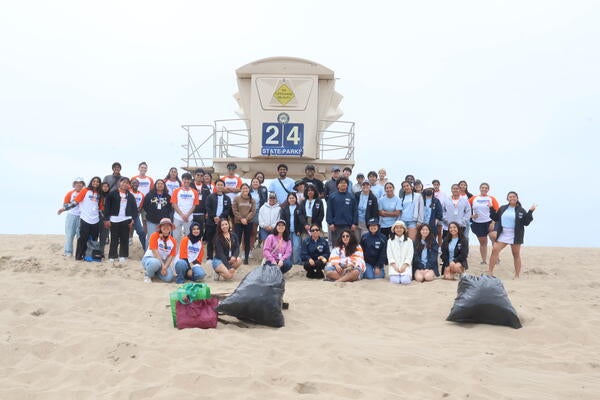 Group of Students at the beach 